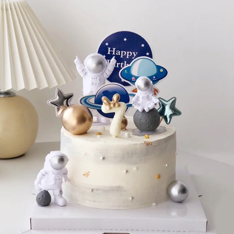 Resin Art Alphabet - Astronaut Cake Topper voor Outer Space