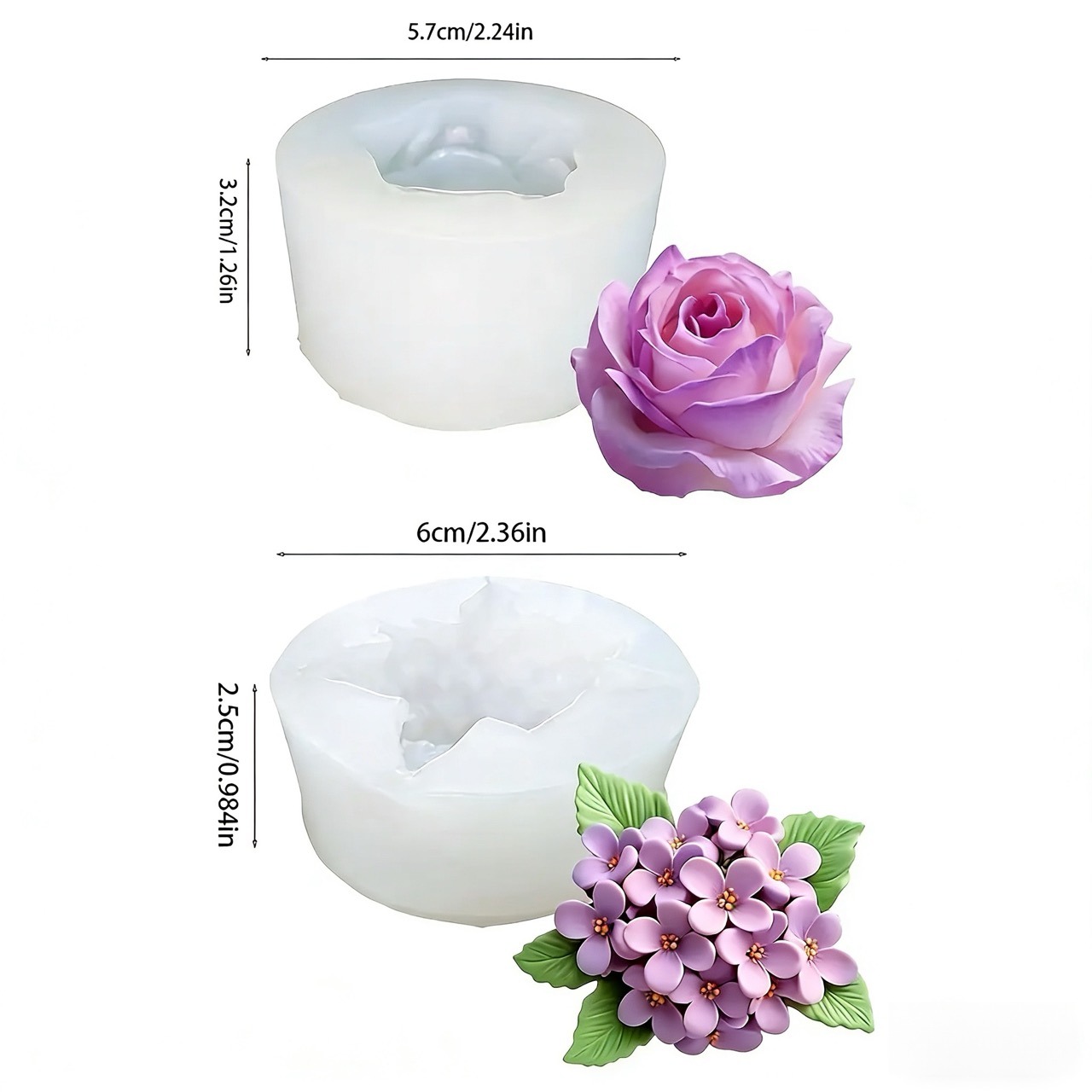 Set van 2 3D-siliconenvormen i - Resin Art Wedding Gift recensie en prijs