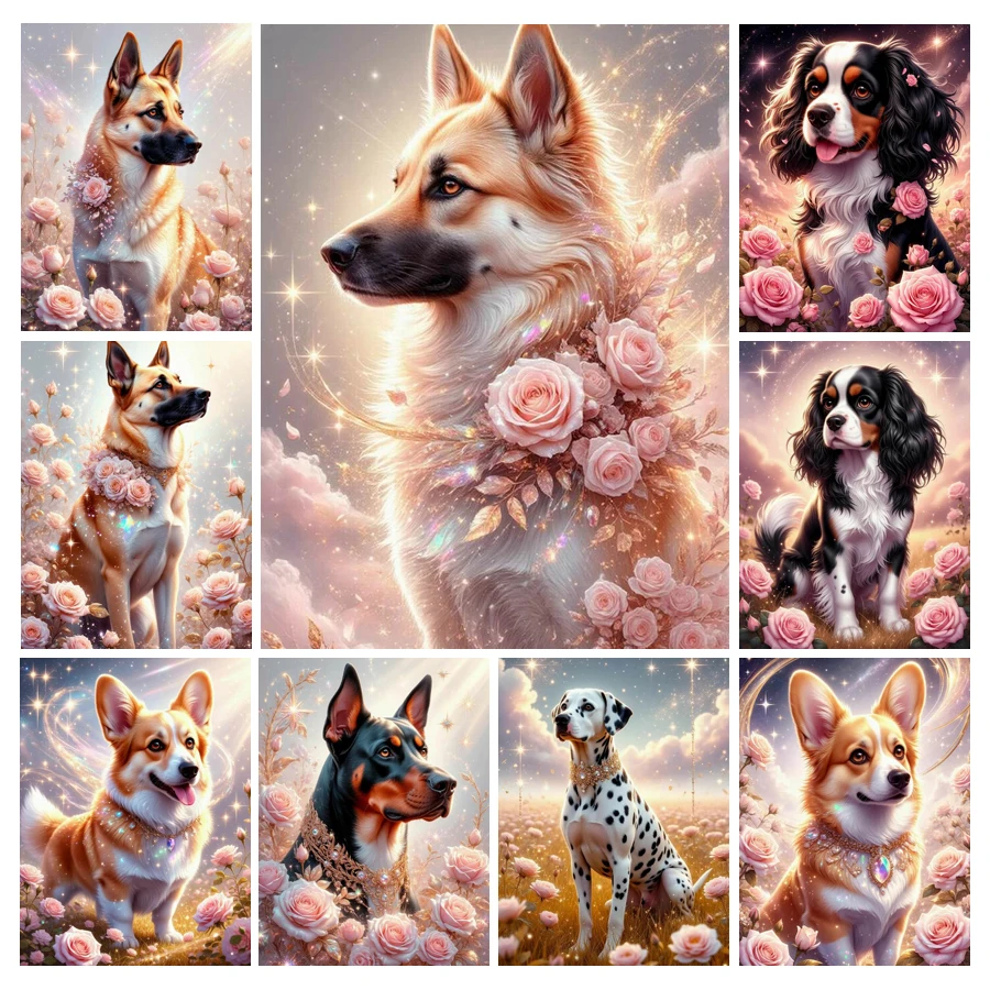 Schattige Hond en Bloem Diaman - Resin Art Rose recensie en prijs